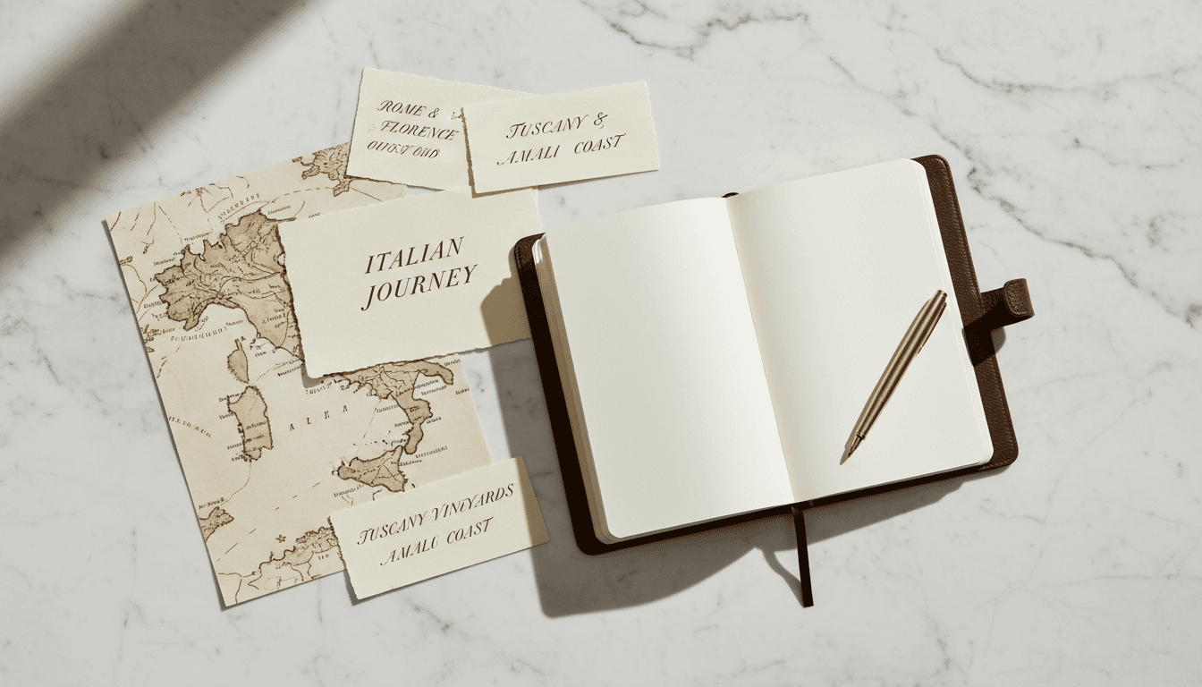 Bespoke Itinerary Planning - Luxury travel planning materials and custom notes