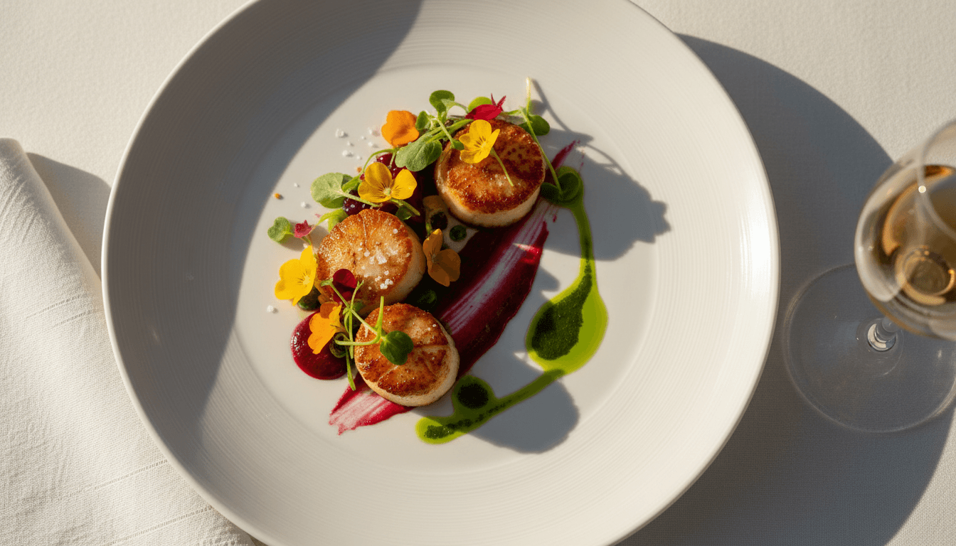 Michelin-Starred Dining - Artfully plated fine dining dish