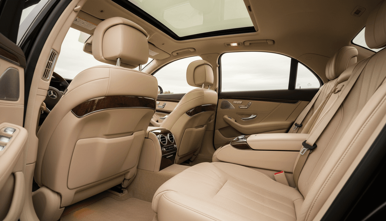 Chauffeur-Driven Services - Premium luxury vehicle interior with elegant seating